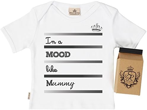 SR - Mood Like Mummy Baby T-Shirt 100% Organic in Milk Carton 0-6M White