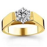 14K 1.00 Carat Round Cut Solitaire Diamond Ring (G-H ; SI1-2)