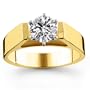 14K 1.25 Carat Round Cut Solitaire Diamond Ring (G-H ; SI1-2)