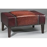 Rectangular Imitation Leather Ottoman