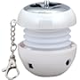 August MS310W Mini Enceinte MP3 Portable avec Haut-parleur St�r�o Int�gr� et LED Clignotant - Couleur : Blanc Perle