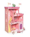 Badger Basket Fantasy Play Castle Doll House With Accessories - Pink/Yellow  for Sale