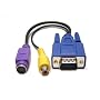 NEW VGA to TV CONVERTER S-VIDEO+RCA OUT CABLE ADAPTER (only for graphic card have TV Out function)
