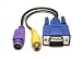 VGA to S-Video/RCA Composite Cable Adapter For PC TV