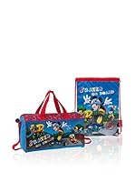 Disney Bolsa de viaje + Mochila Mickey Skater (Multicolor)