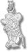 Mississippi Rebels Solid Sterling Silver Rebel 3/4'' Pendant