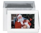 Holiday Photo Cards – 5″ x 7″ – Photo Silver Foil Embossed Border Greeting Cards Created From Your Favorite Photo – set of 20