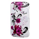 Hard Snap-on Shield With RED FLOWER ON WHITE Design Faceplate Cover Sleeve  ....