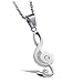 Jstyle Jewelry Stainless Steel Best Friend Puzzle Pendant,Music Note Engraved,with Chain