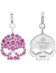 Harley-Davidson® MOD® Pink Pave Willie G Skull Charm HDC0097
