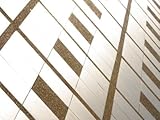 Close-up of Shiny Metallic Floor Tiles Laid in Rough Concrete Stretched Canvas Poster Print, 36x48