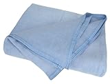 Lisbon Solid Woven All-Natural Cotton/Silk Oversized King Size Blanket, Smoke Blue