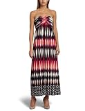 Donna Morgan Women's Strapless Ikat Blur Print Matte Jersey Maxi W/Hem Border
