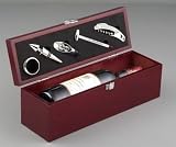 SCIP CB2006 Rosewood Box for Bottle and 4 Accessories