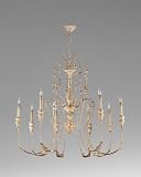 Maison French Country Antique White 8 Light Chandelier