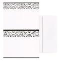 Black & White Scroll 2-Up Postcard