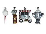 Kurt Adler Noble Gems Glass Gold Ornaments