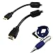 GTMax 10FT Mini HDMI With Ethernet Cable + Pen with Neckstrap Lanyard for Nikon Digital SLR D90, D7000, D3100, D5100; Canon Digital SLR EOS 7D, EOS 60D, EOS 550D, EOS 600D, EOS 50D, EOS 500D; Sony Interchangeable Lens NEX-5, NEX-3, Digital SLR A55