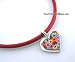Thousand Flowers Kabbalah Red String Bracelet with Heart Pendant