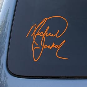 MICHAEL JACKSON SIGNATURE - Vinyl Decal Sticker #1916 | Vinyl Color: Orange