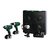 Factory-Reconditioned Hitachi KC18DHLRHIT 18V 1.5Ah Li-Ion Slide Compact Pro 3-Tool Combo Kit