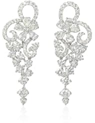 Diamond 18k White Gold Dangle Earrings