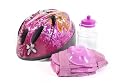 Raleigh Girls Bike Cycle Helmet (48 - 52 cm) with Knee and Elbow Pads, Bottle and Carry Bag