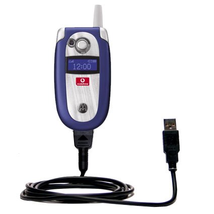 Classic Straight USB Cable for the Motorola V550 with Power Hot Sync and Charge capabilities - uses Gomadic TipExchange Technology