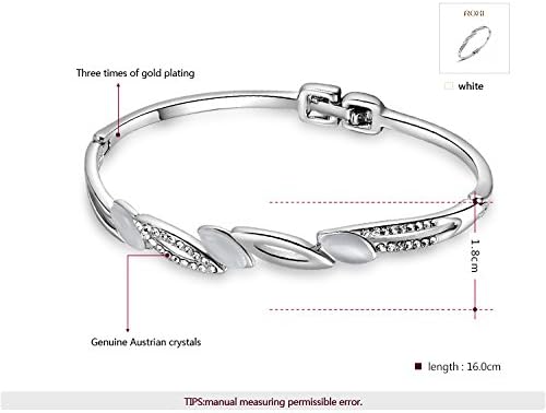 ROXI 2014 New Fashion Jewelry Platinum Plated Statement Elegant Opals Bracelets For Women Party Wedding Free Shipping (2050302525) (Platinum)