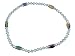 Anklet - A80 - Stretch - Swarovski (tm) Crystal and Fire Polished Glass Beads ~ Indian Sapphire (Denim Blue)