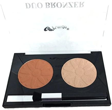 Amuse Duo Bronzer Face and Body Bronzer Highlight and Contour Palette By Stashia (MIX2-Terra Cotta/Sassy Spring)