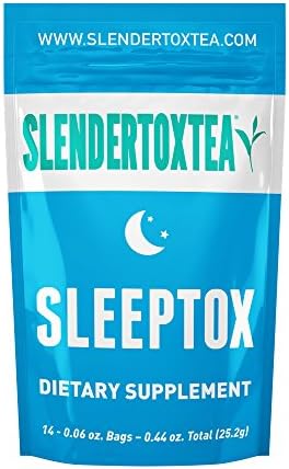Slendertoxtea - 28 Day Sleeptox (Weight loss tea, Diet tea, Slimming tea &amp; burn fat tea) Dietary supplement, Detox &amp; Green tea, Made in the UK