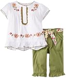 Young Hearts Baby-Girls Infant 2 Piece Butterfly Capri Set