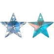 2 Crystal AB Swarovski Crystal Star Pendants 6714 20mm