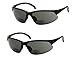 Mass Vision 2 Pair of Unisex Bifocal Sport Wrap Sunglasses - Outdoor Reading Sunglasses (Black, 2.5)