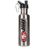 San Francisco 49ers 26oz Stainless Steel Water Bottle (Silver)