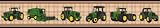 John Deere Traditional Tractor and Plaid Wallpaper Border