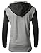URBANCREWS Mens Hipster Hip Hop Henley Long Sleeve Pullover Hoodie