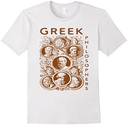 Men's Greek Philosophers Lovers of Wisdom T-Shirt Large White