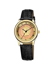 August Steiner Womens CN005G-AS Round Indian Head Penny Collectors Gold-tone Coin  Watch