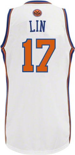 New York Knicks Authentic Jerseys #17 Jeremy Lin WHITE Basketball Jersey SIZE 52 (All are Sewn on, Ship by DHL))