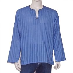 Mens Embroidered Kurta Casual Cotton Shirt India Chest 46 inches (gsk538a)