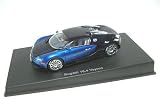 Bugatti Veyron 16.4 EB Blue Black 1 43 Autoart Diecast