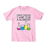 Forget Princess I Want To Be Scientist Geek - Juvy T-Shirt - Light pink - 7J