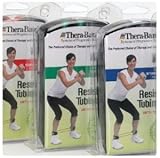 Thera-Band Professional Resistance Tubing Loop with Padded Cuffs - Blue, Intermediate/Advanced