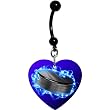 Heart Hockey Puck Belly Ring