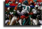 Completely Handpainted American Football Sport Painting, Custom Order FL4058, Oil on Canvas, with Option to Paint Jerry, Brett & Co. from Any Other Favorite Photograph or Picture, Unframed, Size 24" x 36" inch