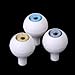 8 PCs Round Acrylic Doll Eyes Eyeballs Halloween Props 18mm
