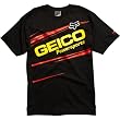Fox Racing Geico Factory Men's Short-Sleeve Fashion Shirt w/ Free B&F Heart Sticker Bundle - Black