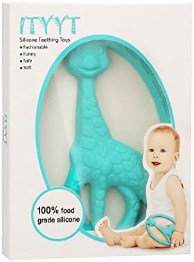 ITYYT Giraffe Baby Teether Teething Toys Food Grade Silicone BPA Free FDA approved